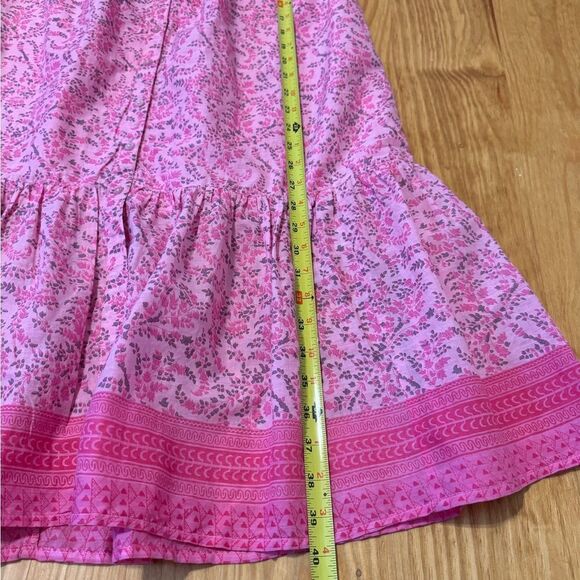 LOLA AUSTRALIA Pink Floral Smocked Sleeveless Midi Dress Women’s Size MED - Picture 4 of 12